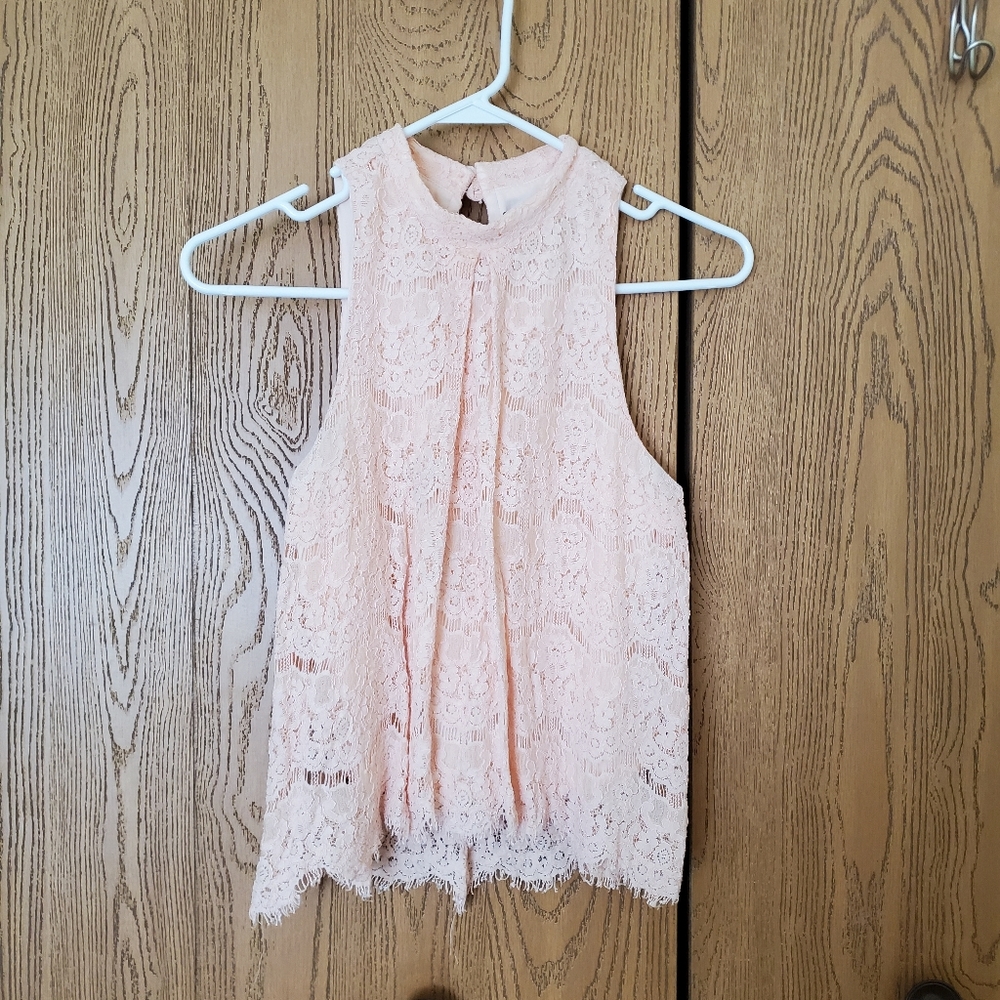 Pink Lace Crop Top